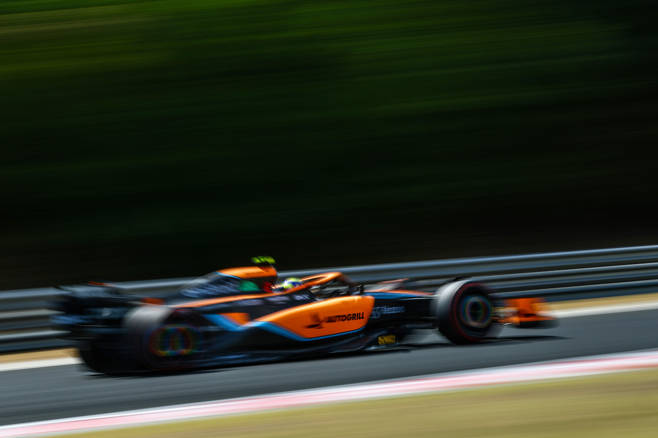 GP UNGHERIA, Lando Norris (GBR), McLaren F1 Team 
29.07.2022. Formula 1 World Championship, Rd 13, Hungarian Grand Prix, Budapest, Hungary, Practice Day.
- www.xpbimages.com, EMail: requests@xpbimages.com © Copyright: Charniaux / XPB Images