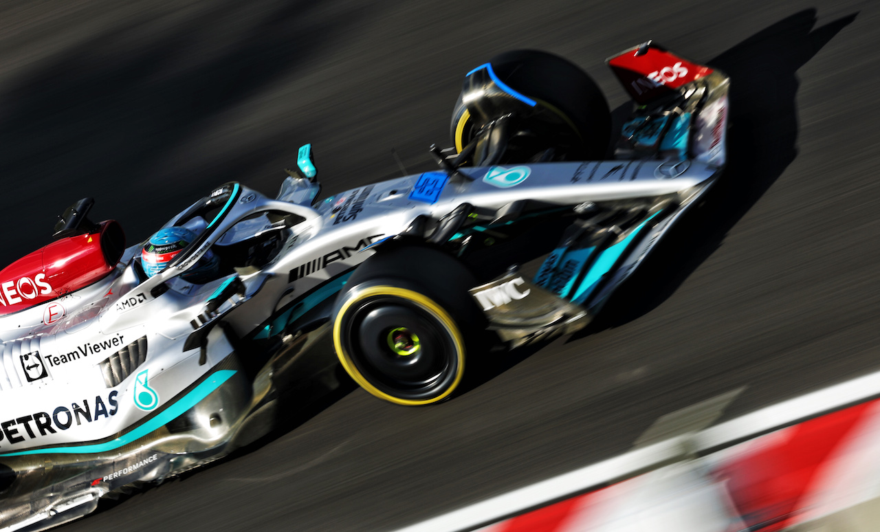 GP UNGHERIA, George Russell (GBR) Mercedes AMG F1 W13.
29.07.2022. Formula 1 World Championship, Rd 13, Hungarian Grand Prix, Budapest, Hungary, Practice Day.
- www.xpbimages.com, EMail: requests@xpbimages.com © Copyright: Bearne / XPB Images