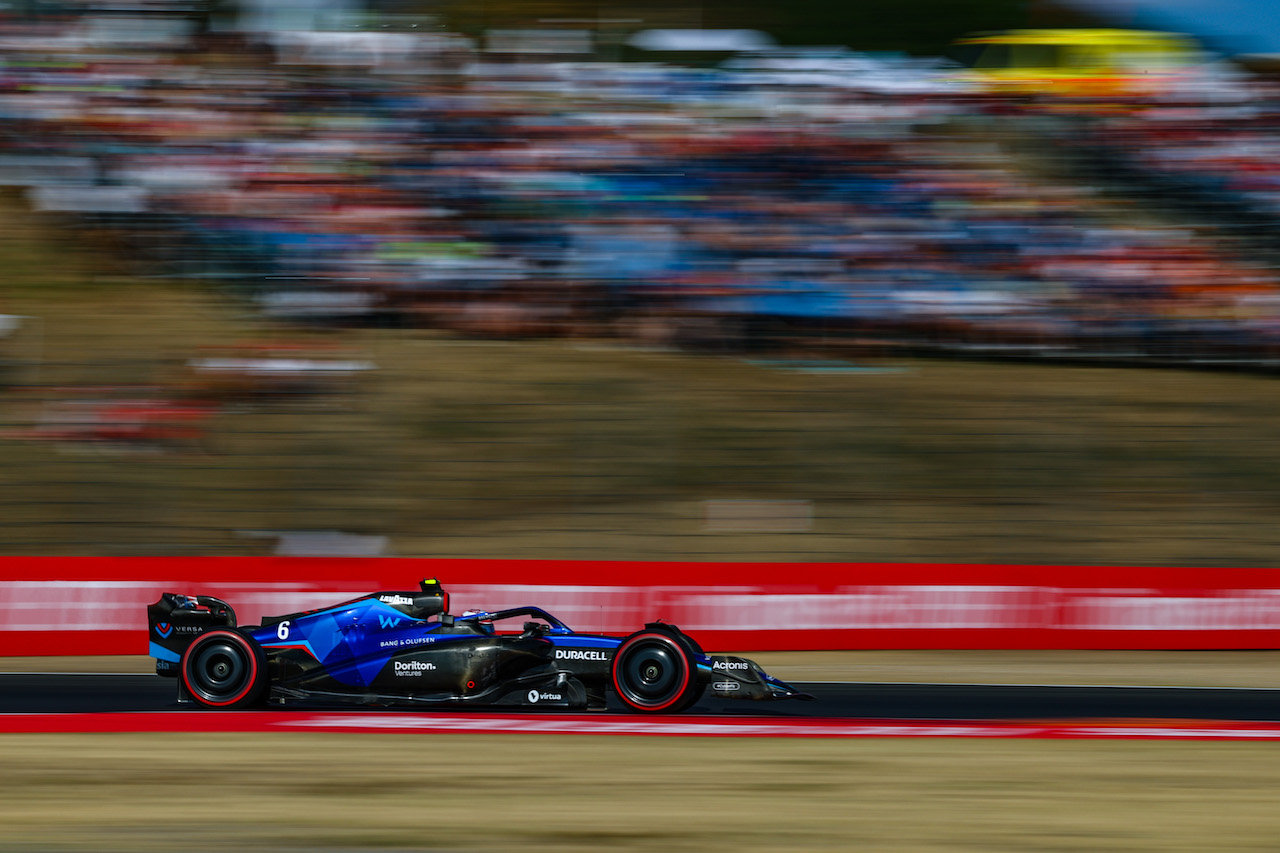 GP UNGHERIA, Nicholas Latifi (CDN), Williams Racing 
29.07.2022. Formula 1 World Championship, Rd 13, Hungarian Grand Prix, Budapest, Hungary, Practice Day.
- www.xpbimages.com, EMail: requests@xpbimages.com ¬© Copyright: Charniaux / XPB Images