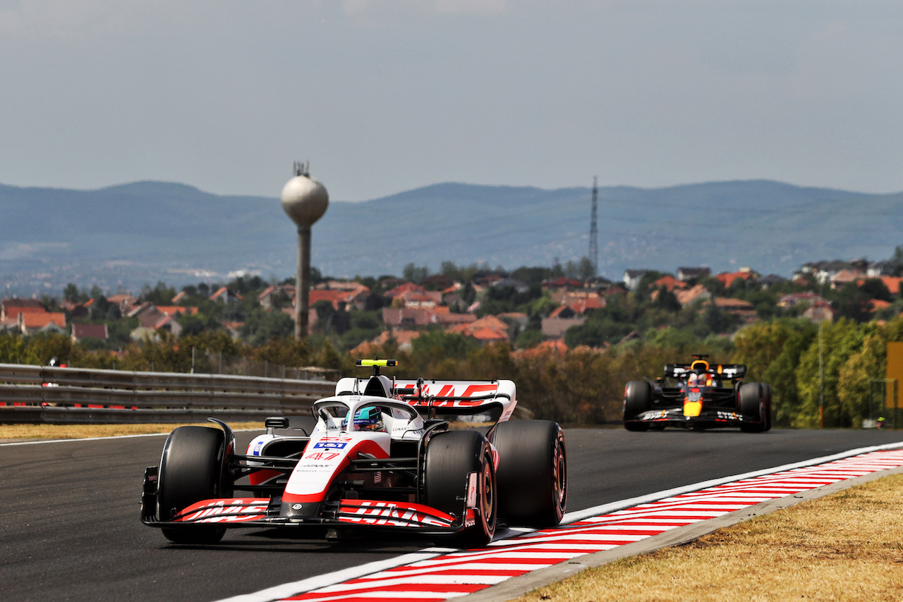 GP UNGHERIA, Mick Schumacher (GER) Haas VF-22.
29.07.2022. Formula 1 World Championship, Rd 13, Hungarian Grand Prix, Budapest, Hungary, Practice Day.
- www.xpbimages.com, EMail: requests@xpbimages.com © Copyright: Batchelor / XPB Images