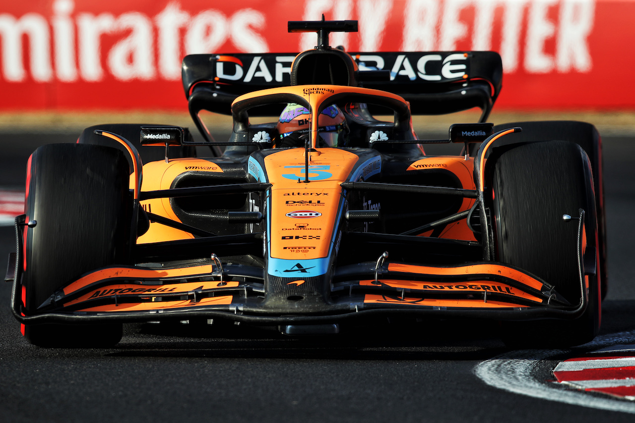 GP UNGHERIA, Daniel Ricciardo (AUS) McLaren MCL36.
29.07.2022. Formula 1 World Championship, Rd 13, Hungarian Grand Prix, Budapest, Hungary, Practice Day.
 - www.xpbimages.com, EMail: requests@xpbimages.com © Copyright: Coates / XPB Images