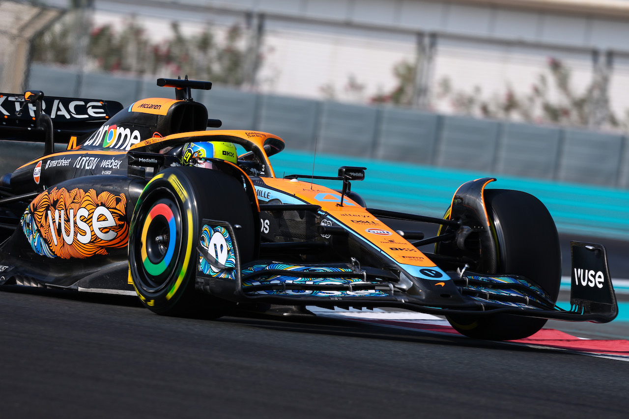 TEST ABU DHABI, Lando Norris (GBR), McLaren F1 Team 
22.11.2022. Formula 1 Testing, Yas Marina Circuit, Abu Dhabi, Tuesday.
- www.xpbimages.com, EMail: requests@xpbimages.com ¬© Copyright: Charniaux / XPB Images