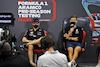 TEST BAHRAIN, (L to R): Max Verstappen (NLD) Red Bull Racing e George Russell (GBR) Mercedes AMG F1 in the FIA Press Conference.
10.03.2022. Formula 1 Testing, Sakhir, Bahrain, Day One.
- www.xpbimages.com, EMail: requests@xpbimages.com © Copyright: Bearne / XPB Images
