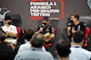 TEST BAHRAIN, (L to R): Yuki Tsunoda (JPN) AlphaTauri; Max Verstappen (NLD) Red Bull Racing; e George Russell (GBR) Mercedes AMG F1, in the FIA Press Conference.
10.03.2022. Formula 1 Testing, Sakhir, Bahrain, Day One.
- www.xpbimages.com, EMail: requests@xpbimages.com © Copyright: Bearne / XPB Images