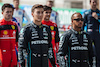 TEST BAHRAIN, (L to R): George Russell (GBR) Mercedes AMG F1 e team mate Lewis Hamilton (GBR) Mercedes AMG F1.
10.03.2022. Formula 1 Testing, Sakhir, Bahrain, Day One.
- www.xpbimages.com, EMail: requests@xpbimages.com © Copyright: Bearne / XPB Images