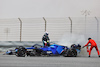 TEST BAHRAIN, Nicholas Latifi (CDN) Williams Racing FW44 stops on circuit with rear brakes on fire.
11.03.2022. Formula 1 Testing, Sakhir, Bahrain, Day Two.
- www.xpbimages.com, EMail: requests@xpbimages.com © Copyright: Moy / XPB Images