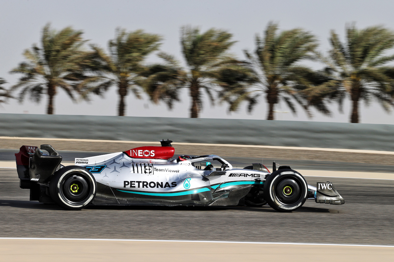 TEST BAHRAIN, George Russell (GBR) Mercedes AMG F1 W13.
12.03.2022. Formula 1 Testing, Sakhir, Bahrain, Day Three.
- www.xpbimages.com, EMail: requests@xpbimages.com © Copyright: Moy / XPB Images