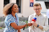 TEST BAHRAIN, (L to R): Naomi Schiff (RWA) / (BEL) Racing Driver with Matt Baker (GBR) Sky Sports Presenter.
12.03.2022. Formula 1 Testing, Sakhir, Bahrain, Day Three.
- www.xpbimages.com, EMail: requests@xpbimages.com © Copyright: Moy / XPB Images