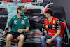 TEST BAHRAIN, (L to R): Sebastian Vettel (GER) Aston Martin F1 Team with Charles Leclerc (MON) Ferrari in the FIA Press Conference.
12.03.2022. Formula 1 Testing, Sakhir, Bahrain, Day Three.
- www.xpbimages.com, EMail: requests@xpbimages.com © Copyright: XPB Images
