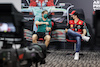 TEST BAHRAIN, (L to R): Sebastian Vettel (GER) Aston Martin F1 Team with Charles Leclerc (MON) Ferrari in the FIA Press Conference.
12.03.2022. Formula 1 Testing, Sakhir, Bahrain, Day Three.
- www.xpbimages.com, EMail: requests@xpbimages.com © Copyright: XPB Images
