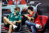 TEST BAHRAIN, (L to R): Sebastian Vettel (GER) Aston Martin F1 Team with Charles Leclerc (MON) Ferrari in the FIA Press Conference.
12.03.2022. Formula 1 Testing, Sakhir, Bahrain, Day Three.
- www.xpbimages.com, EMail: requests@xpbimages.com © Copyright: XPB Images