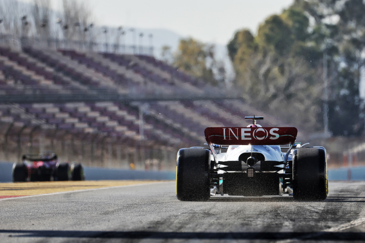 TEST BARCELLONA, George Russell (GBR) Mercedes AMG F1 W13.
23.02.2022. Formula One Testing, Day One, Barcelona, Spain. Wednesday.
- www.xpbimages.com, EMail: requests@xpbimages.com © Copyright: Bearne / XPB Images