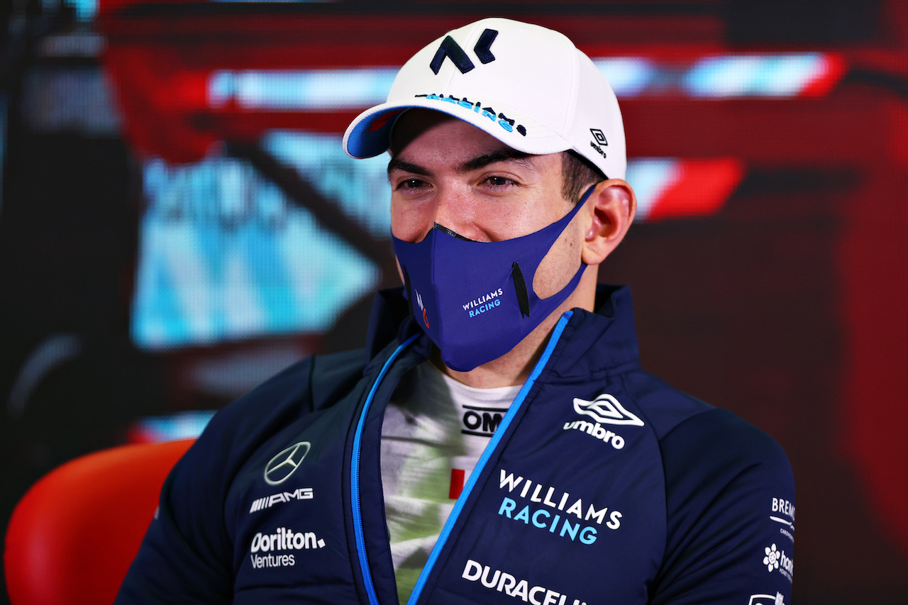 TEST BARCELLONA, Nicholas Latifi (CDN) Williams Racing in the FIA Press Conference.
23.02.2022. Formula One Testing, Day One, Barcelona, Spain. Wednesday.
- www.xpbimages.com, EMail: requests@xpbimages.com © Copyright: FIA Pool Image for Editorial Use Only
