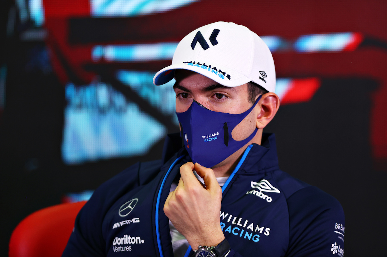 TEST BARCELLONA, Nicholas Latifi (CDN) Williams Racing in the FIA Press Conference.
23.02.2022. Formula One Testing, Day One, Barcelona, Spain. Wednesday.
- www.xpbimages.com, EMail: requests@xpbimages.com © Copyright: FIA Pool Image for Editorial Use Only