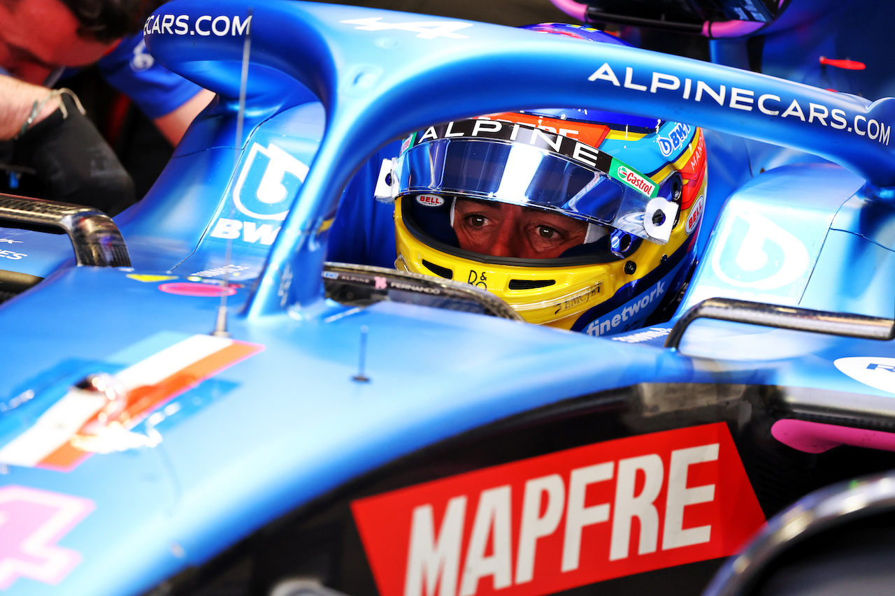 TEST BARCELLONA, Fernando Alonso (ESP) Alpine F1 Team A522.
23.02.2022. Formula One Testing, Day One, Barcelona, Spain. Wednesday.
- www.xpbimages.com, EMail: requests@xpbimages.com © Copyright: Batchelor / XPB Images
