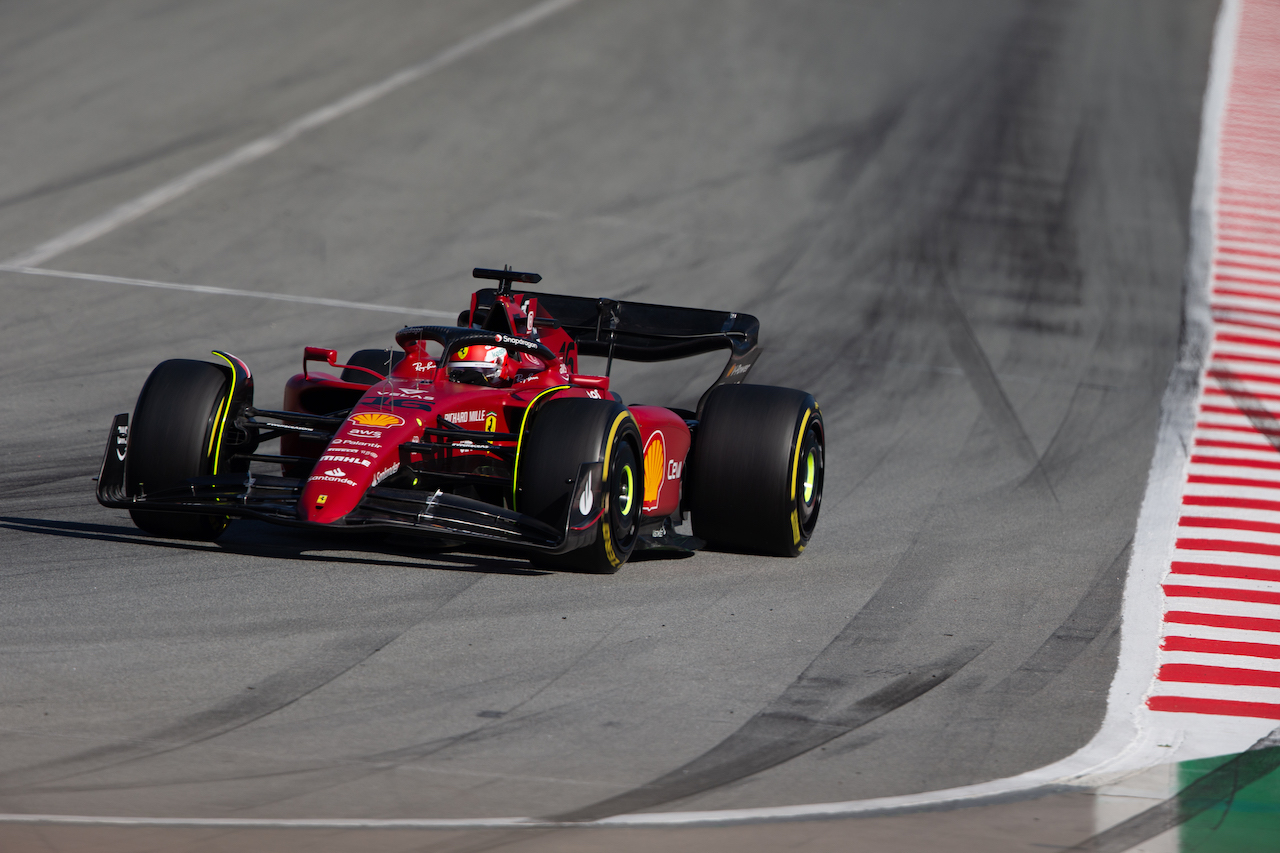 TEST BARCELLONA, Charles Leclerc (MON) Ferrari F1-75.
23.02.2022. Formula One Testing, Day One, Barcelona, Spain. Wednesday.
- www.xpbimages.com, EMail: requests@xpbimages.com © Copyright: Rew / XPB Images