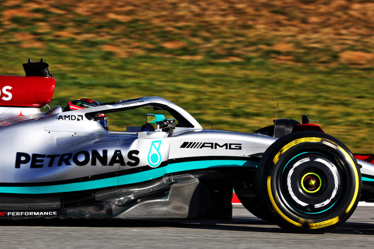 TEST BARCELLONA, George Russell (GBR) Mercedes AMG F1 W13.
23.02.2022. Formula One Testing, Day One, Barcelona, Spain. Wednesday.
- www.xpbimages.com, EMail: requests@xpbimages.com © Copyright: Batchelor / XPB Images