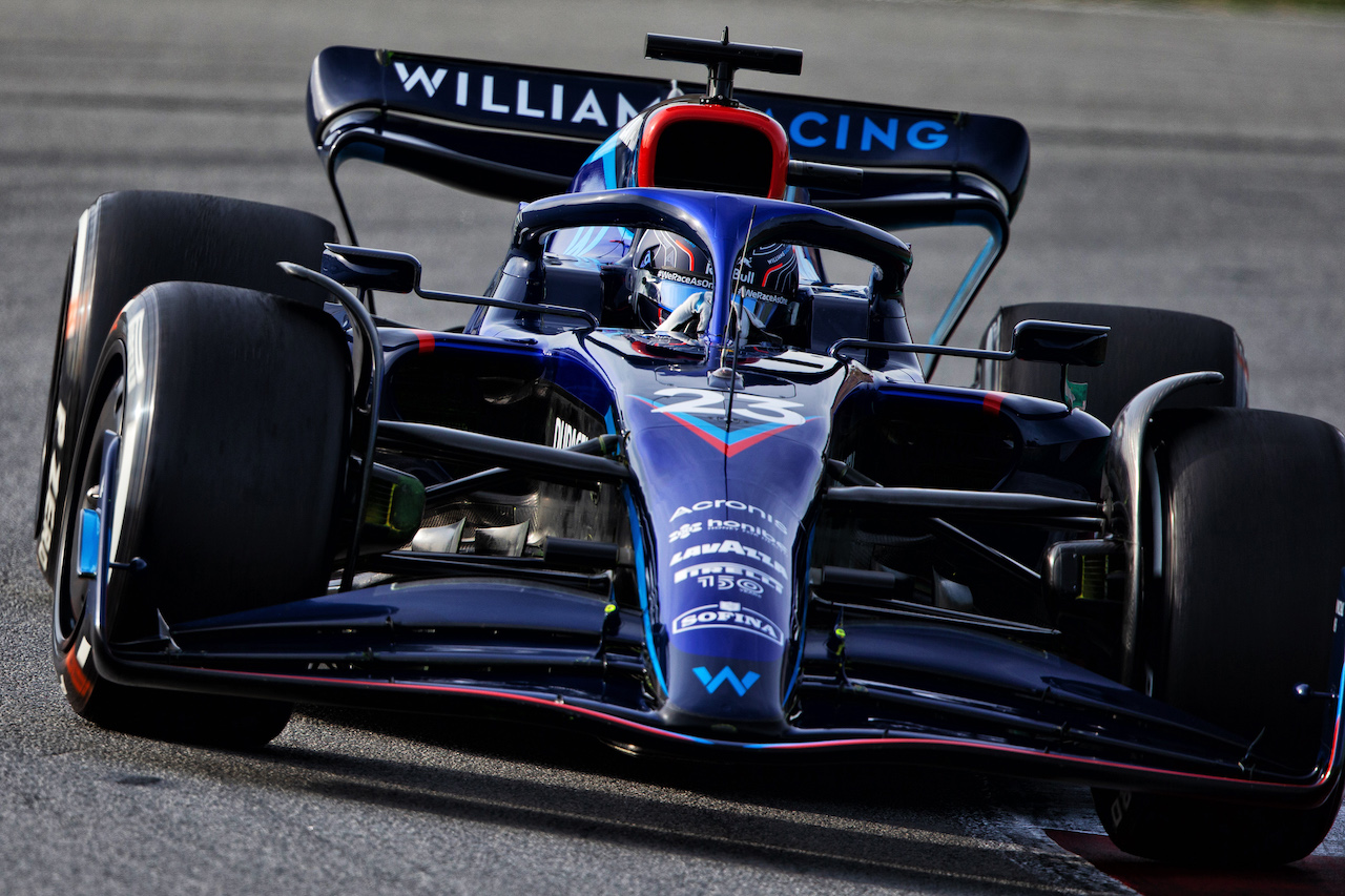 TEST BARCELLONA, Alexander Albon (THA) Williams Racing FW44.
23.02.2022. Formula One Testing, Day One, Barcelona, Spain. Wednesday.
- www.xpbimages.com, EMail: requests@xpbimages.com © Copyright: Rew / XPB Images