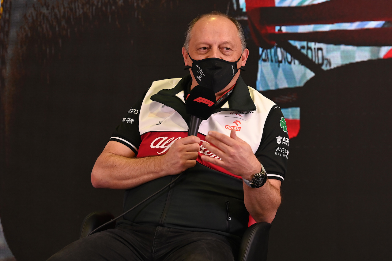 TEST BARCELLONA, Frederic Vasseur (FRA) Alfa Romeo F1 Team Team Principal in the FIA Press Conference.
24.02.2022. Formula One Testing, Day Two, Barcelona, Spain. Giovedi'.
- www.xpbimages.com, EMail: requests@xpbimages.com © Copyright: FIA Pool Image for Editorial Use Only