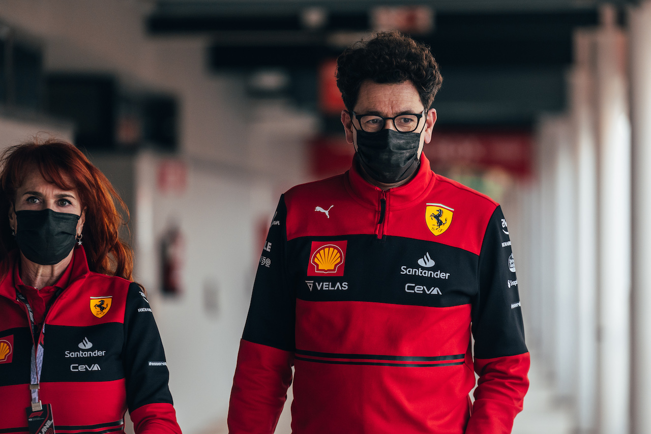 TEST BARCELLONA, Mattia Binotto (ITA) Ferrari Team Principal.
24.02.2022. Formula One Testing, Day Two, Barcelona, Spain. Giovedi'.
- www.xpbimages.com, EMail: requests@xpbimages.com © Copyright: Bearne / XPB Images