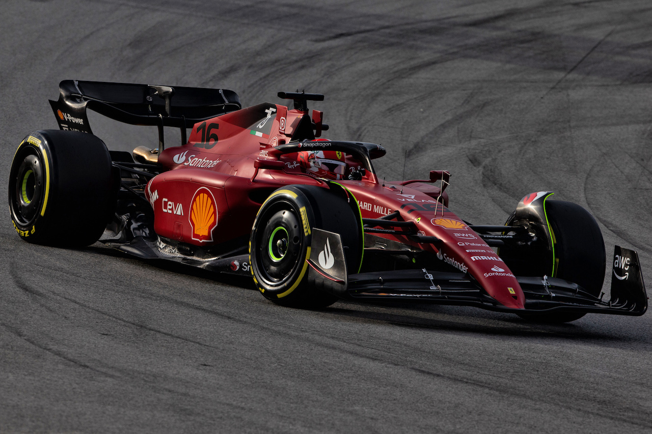 TEST BARCELLONA, Charles Leclerc (MON) Ferrari F1-75.
24.02.2022. Formula One Testing, Day Two, Barcelona, Spain. Giovedi'.
- www.xpbimages.com, EMail: requests@xpbimages.com © Copyright: Rew / XPB Images