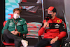TEST BARCELLONA, (L to R): Sebastian Vettel (GER) Aston Martin F1 Team e Charles Leclerc (MON) Ferrari in the FIA Press Conference.
24.02.2022. Formula One Testing, Day Two, Barcelona, Spain. Giovedi'.
- www.xpbimages.com, EMail: requests@xpbimages.com © Copyright: FIA Pool Image for Editorial Use Only