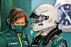 TEST BARCELLONA, Sebastian Vettel (GER) Aston Martin F1 Team with Antti Kontsas (FIN) Aston Martin F1 Team Personal Trainer.
24.02.2022. Formula One Testing, Day Two, Barcelona, Spain. Giovedi'.
- www.xpbimages.com, EMail: requests@xpbimages.com © Copyright: Moy / XPB Images
