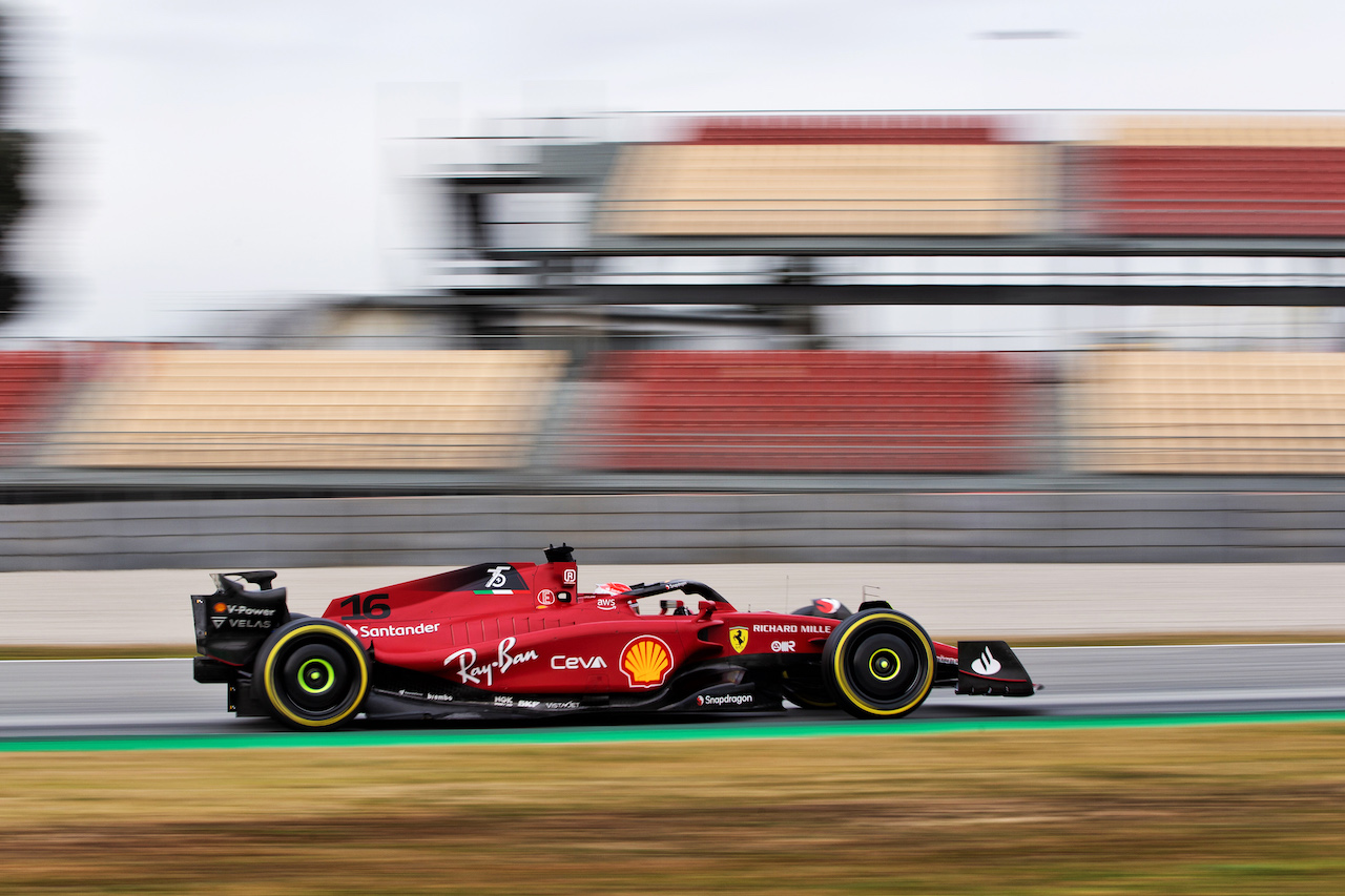 TEST BARCELLONA, Charles Leclerc (MON) Ferrari F1-75.
25.02.2022. Formula One Testing, Day Three, Barcelona, Spain. Venerdi'.
- www.xpbimages.com, EMail: requests@xpbimages.com © Copyright: Rew / XPB Images
