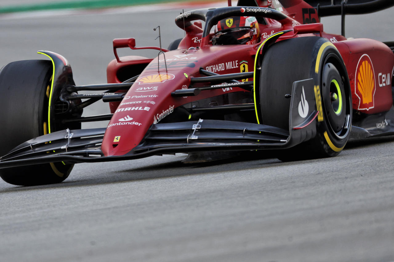 TEST BARCELLONA, Carlos Sainz Jr (ESP) Ferrari F1-75 - front wing e floor.
25.02.2022. Formula One Testing, Day Three, Barcelona, Spain. Venerdi'.
- www.xpbimages.com, EMail: requests@xpbimages.com © Copyright: Bearne / XPB Images