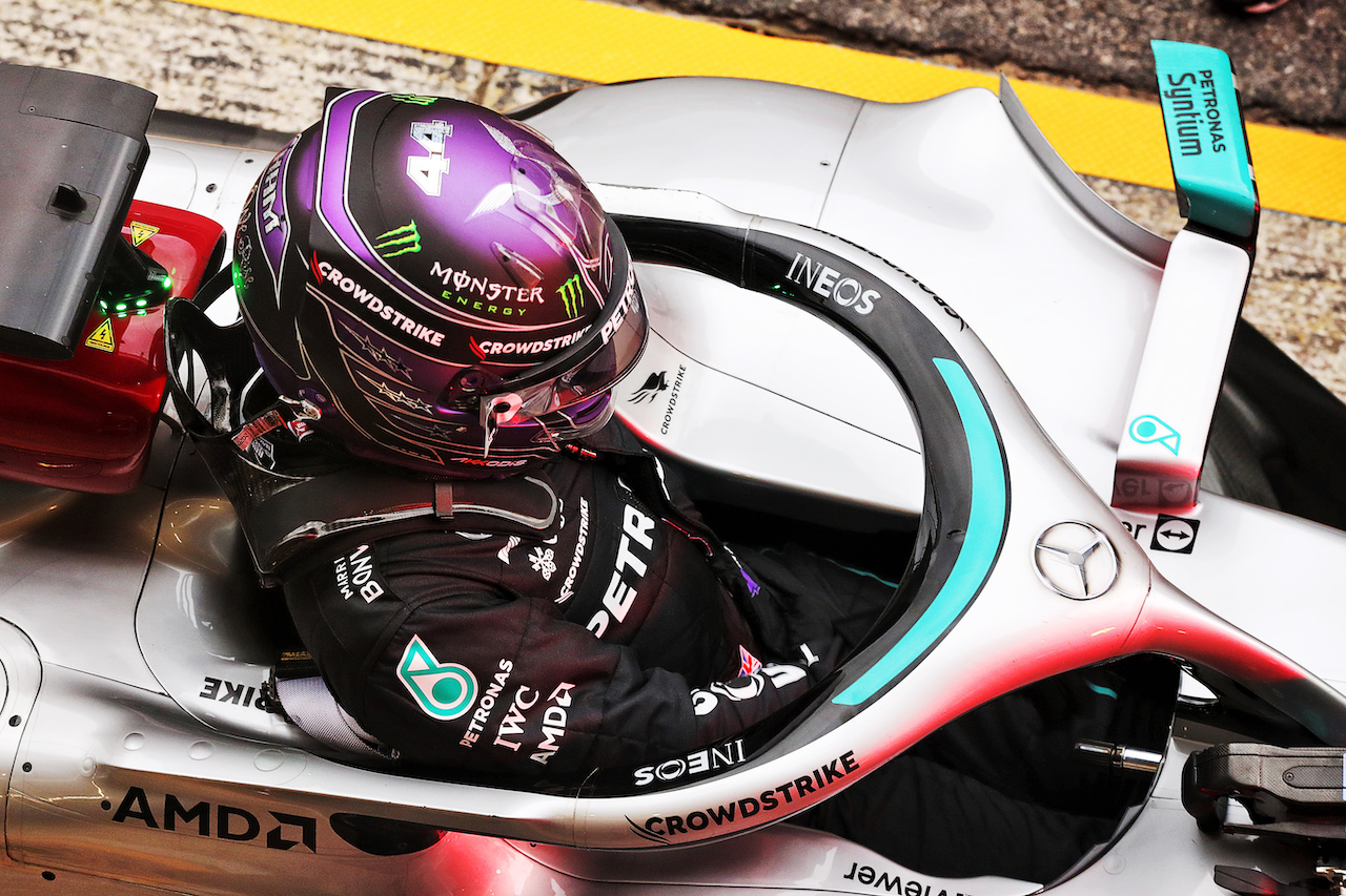 TEST BARCELLONA, Lewis Hamilton (GBR) Mercedes AMG F1 W13.
25.02.2022. Formula One Testing, Day Three, Barcelona, Spain. Venerdi'.
 - www.xpbimages.com, EMail: requests@xpbimages.com © Copyright: Coates / XPB Images