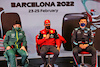 TEST BARCELLONA, (L to R): Valtteri Bottas (FIN) Mercedes AMG F1; Lance Stroll (CDN) Aston Martin F1 Team; Carlos Sainz Jr (ESP) Ferrari; Alexander Albon (THA) Williams Racing; e Mick Schumacher (GER) Haas F1 Team, in the FIA Press Conference.
25.02.2022. Formula One Testing, Day Three, Barcelona, Spain. Venerdi'.
- www.xpbimages.com, EMail: requests@xpbimages.com © Copyright: Bearne / XPB Images