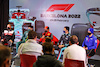 TEST BARCELLONA, (L to R): Valtteri Bottas (FIN) Mercedes AMG F1; Lance Stroll (CDN) Aston Martin F1 Team; Carlos Sainz Jr (ESP) Ferrari; Alexander Albon (THA) Williams Racing; e Mick Schumacher (GER) Haas F1 Team, in the FIA Press Conference.
25.02.2022. Formula One Testing, Day Three, Barcelona, Spain. Venerdi'.
- www.xpbimages.com, EMail: requests@xpbimages.com © Copyright: Bearne / XPB Images