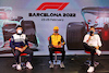 TEST BARCELLONA, (L to R): Pierre Gasly (FRA) AlphaTauri; Lando Norris (GBR) McLaren; e George Russell (GBR) Mercedes AMG F1 in the FIA Press Conference.
25.02.2022. Formula One Testing, Day Three, Barcelona, Spain. Venerdi'.
- www.xpbimages.com, EMail: requests@xpbimages.com © Copyright: Bearne / XPB Images