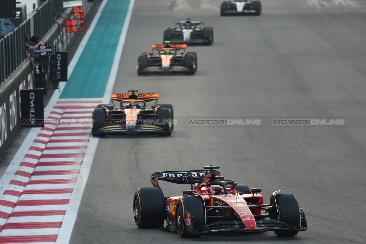 GP ABU DHABI, Charles Leclerc (MON) Ferrari SF-23.

26.11.2023. Formula 1 World Championship, Rd 23, Abu Dhabi Grand Prix, Yas Marina Circuit, Abu Dhabi, Gara Day.

- www.xpbimages.com, EMail: requests@xpbimages.com © Copyright: Batchelor / XPB Images