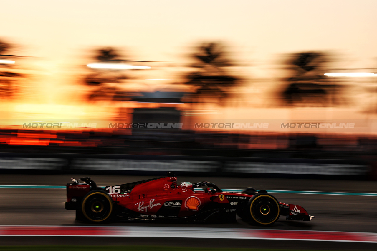 GP ABU DHABI, Charles Leclerc (MON) Ferrari SF-23.

26.11.2023. Formula 1 World Championship, Rd 23, Abu Dhabi Grand Prix, Yas Marina Circuit, Abu Dhabi, Gara Day.

 - www.xpbimages.com, EMail: requests@xpbimages.com © Copyright: Coates / XPB Images