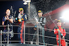 GP ABU DHABI, Gara winner Max Verstappen (NLD) Red Bull Racing celebrates on the podium with George Russell (GBR) Mercedes AMG F1 e Charles Leclerc (MON) Ferrari.
26.11.2023. Formula 1 World Championship, Rd 23, Abu Dhabi Grand Prix, Yas Marina Circuit, Abu Dhabi, Gara Day.
- www.xpbimages.com, EMail: requests@xpbimages.com © Copyright: Batchelor / XPB Images