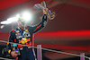 GP ABU DHABI, Gara winner Max Verstappen (NLD) Red Bull Racing celebrates on the podium.
26.11.2023. Formula 1 World Championship, Rd 23, Abu Dhabi Grand Prix, Yas Marina Circuit, Abu Dhabi, Gara Day.
- www.xpbimages.com, EMail: requests@xpbimages.com © Copyright: Batchelor / XPB Images