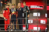 GP ABU DHABI, The podium (L to R): Charles Leclerc (MON) Ferrari, second; Max Verstappen (NLD) Red Bull Racing, vincitore; Jamie Meades (GBR) Red Bull Racing Head Of Supply Chain Operations; George Russell (GBR) Mercedes AMG F1, third.
26.11.2023. Formula 1 World Championship, Rd 23, Abu Dhabi Grand Prix, Yas Marina Circuit, Abu Dhabi, Gara Day.
 - www.xpbimages.com, EMail: requests@xpbimages.com © Copyright: Coates / XPB Images