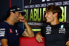 GP ABU DHABI, (L to R): Daniel Ricciardo (AUS) AlphaTauri e George Russell (GBR) Mercedes AMG F1 in the FIA Press Conference.
23.11.2023. Formula 1 World Championship, Rd 23, Abu Dhabi Grand Prix, Yas Marina Circuit, Abu Dhabi, Preparation Day.
- www.xpbimages.com, EMail: requests@xpbimages.com © Copyright: Batchelor / XPB Images