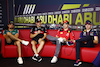 GP ABU DHABI, (L to R): Lance Stroll (CDN) Aston Martin F1 Team; Valtteri Bottas (FIN) Alfa Romeo F1 Team;l Charles Leclerc (MON) Ferrari; e Max Verstappen (NLD) Red Bull Racing, in the FIA Press Conference.
23.11.2023. Formula 1 World Championship, Rd 23, Abu Dhabi Grand Prix, Yas Marina Circuit, Abu Dhabi, Preparation Day.
- www.xpbimages.com, EMail: requests@xpbimages.com © Copyright: Batchelor / XPB Images
