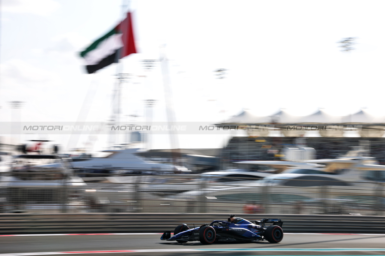 GP ABU DHABI, Alexander Albon (THA) Williams Racing FW45.

25.11.2023. Formula 1 World Championship, Rd 23, Abu Dhabi Grand Prix, Yas Marina Circuit, Abu Dhabi, Qualifiche Day.

- www.xpbimages.com, EMail: requests@xpbimages.com © Copyright: Moy / XPB Images