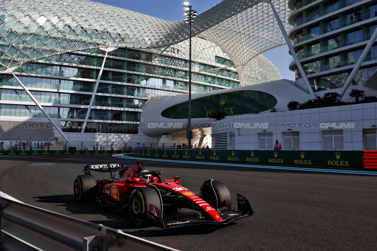 GP ABU DHABI, Charles Leclerc (MON) Ferrari SF-23.

25.11.2023. Formula 1 World Championship, Rd 23, Abu Dhabi Grand Prix, Yas Marina Circuit, Abu Dhabi, Qualifiche Day.

- www.xpbimages.com, EMail: requests@xpbimages.com © Copyright: Moy / XPB Images