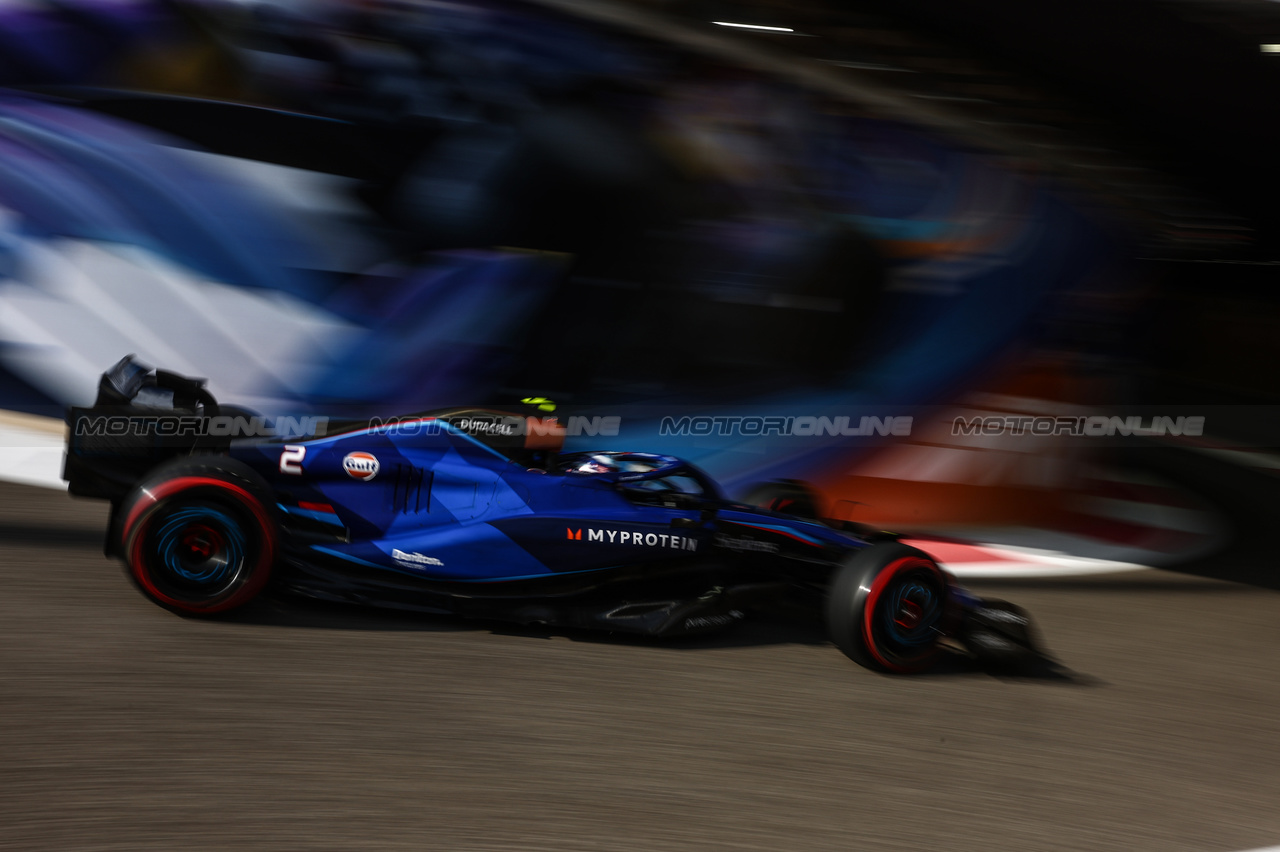 GP ABU DHABI, Logan Sargeant (USA), Williams F1 Team  
25.11.2023. Formula 1 World Championship, Rd 23, Abu Dhabi Grand Prix, Yas Marina Circuit, Abu Dhabi, Qualifiche Day.
- www.xpbimages.com, EMail: requests@xpbimages.com © Copyright: Charniaux / XPB Images
