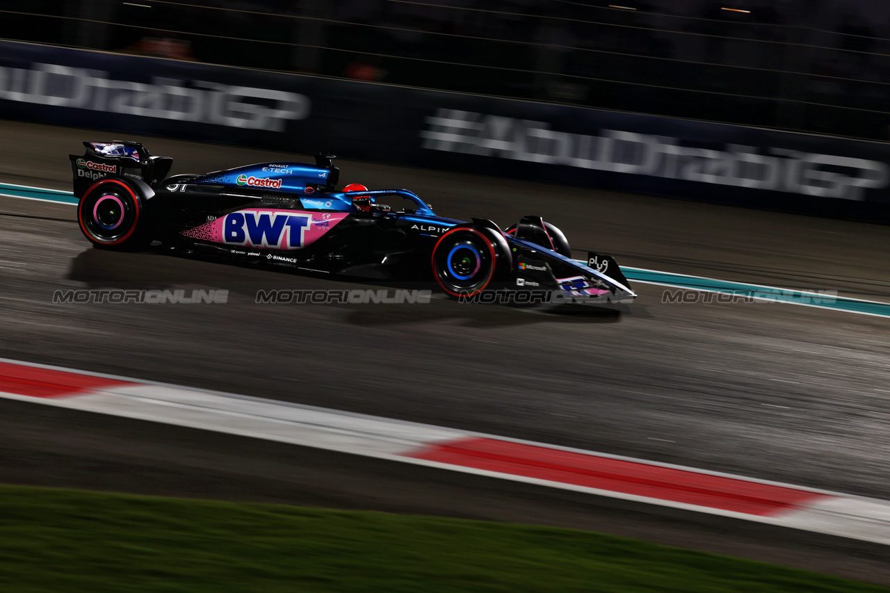 GP ABU DHABI, Esteban Ocon (FRA) Alpine F1 Team A523.

24.11.2023. Formula 1 World Championship, Rd 23, Abu Dhabi Grand Prix, Yas Marina Circuit, Abu Dhabi, Practice Day.

- www.xpbimages.com, EMail: requests@xpbimages.com © Copyright: Charniaux / XPB Images