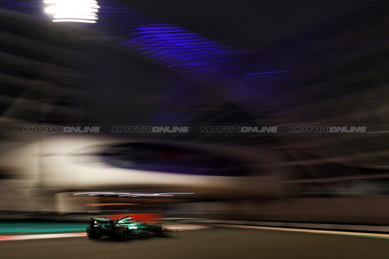 GP ABU DHABI, Fernando Alonso (ESP) Aston Martin F1 Team AMR23.

24.11.2023. Formula 1 World Championship, Rd 23, Abu Dhabi Grand Prix, Yas Marina Circuit, Abu Dhabi, Practice Day.

- www.xpbimages.com, EMail: requests@xpbimages.com © Copyright: Moy / XPB Images