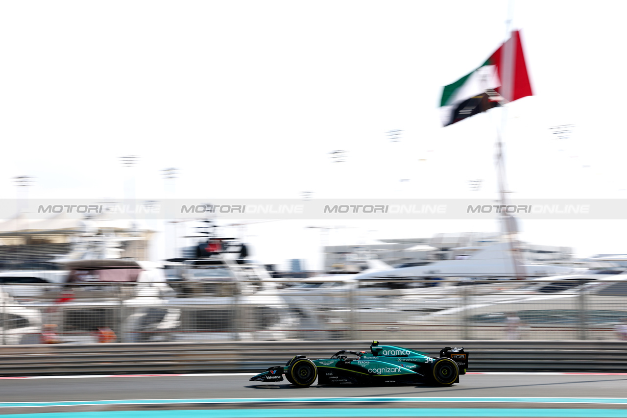 GP ABU DHABI, Felipe Drugovich (BRA) Aston Martin F1 Team AMR23, Reserve e Development Programme Driver.

24.11.2023. Formula 1 World Championship, Rd 23, Abu Dhabi Grand Prix, Yas Marina Circuit, Abu Dhabi, Practice Day.

- www.xpbimages.com, EMail: requests@xpbimages.com © Copyright: Charniaux / XPB Images