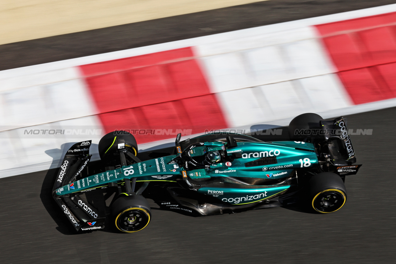 GP ABU DHABI, Lance Stroll (CDN) Aston Martin F1 Team AMR23.

24.11.2023. Formula 1 World Championship, Rd 23, Abu Dhabi Grand Prix, Yas Marina Circuit, Abu Dhabi, Practice Day.

- www.xpbimages.com, EMail: requests@xpbimages.com © Copyright: Moy / XPB Images