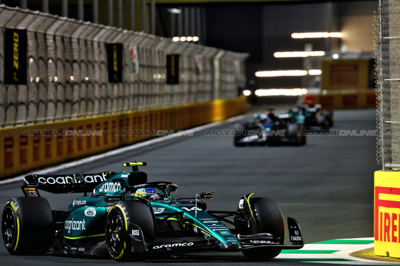 GP ARABIA SAUDITA, Fernando Alonso (ESP) Aston Martin F1 Team AMR23.

19.03.2023. Formula 1 World Championship, Rd 2, Saudi Arabian Grand Prix, Jeddah, Saudi Arabia, Gara Day.

- www.xpbimages.com, EMail: requests@xpbimages.com © Copyright: Batchelor / XPB Images