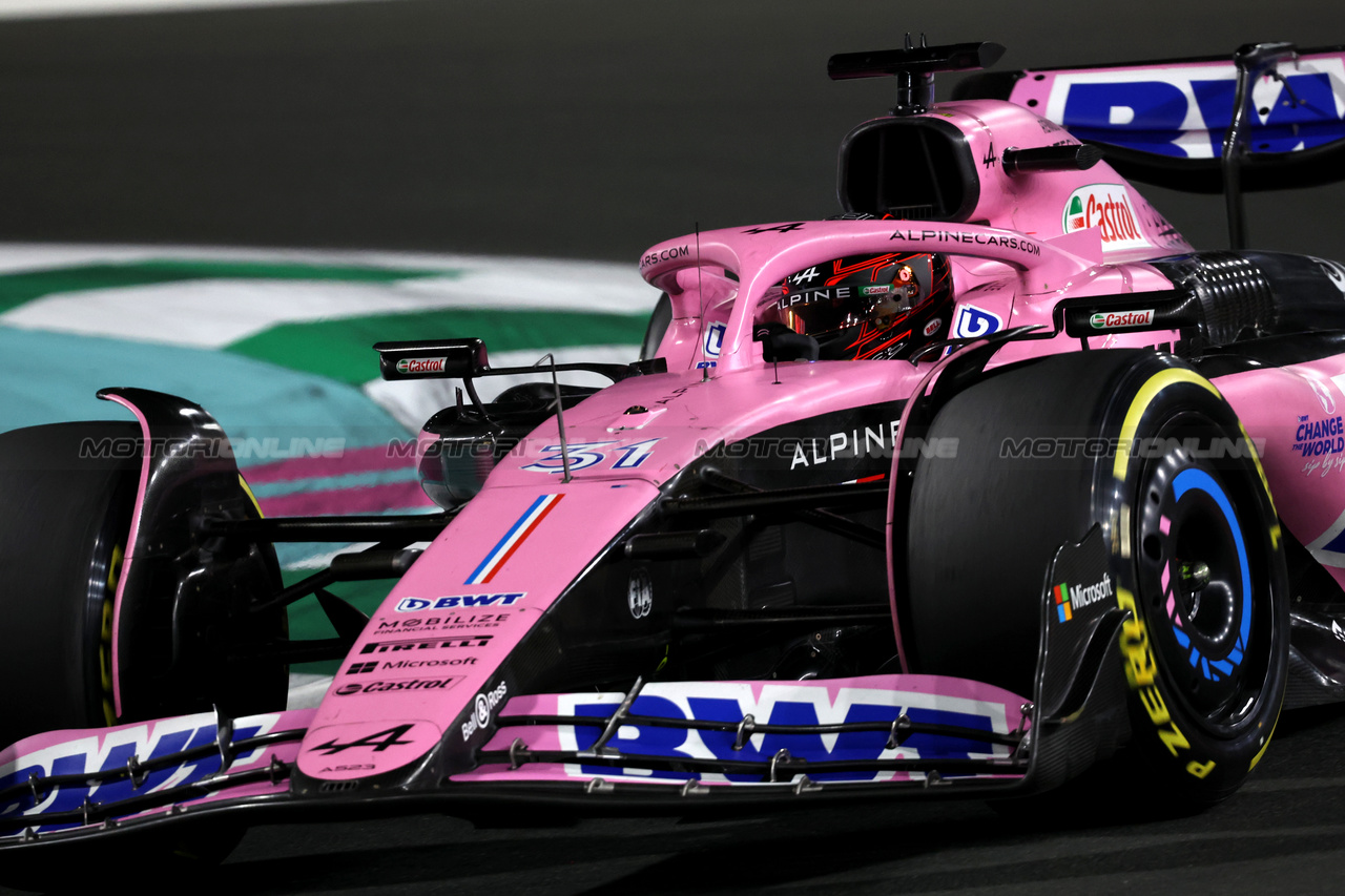 GP ARABIA SAUDITA, Esteban Ocon (FRA) Alpine F1 Team A523.

19.03.2023. Formula 1 World Championship, Rd 2, Saudi Arabian Grand Prix, Jeddah, Saudi Arabia, Gara Day.

- www.xpbimages.com, EMail: requests@xpbimages.com © Copyright: Bearne / XPB Images