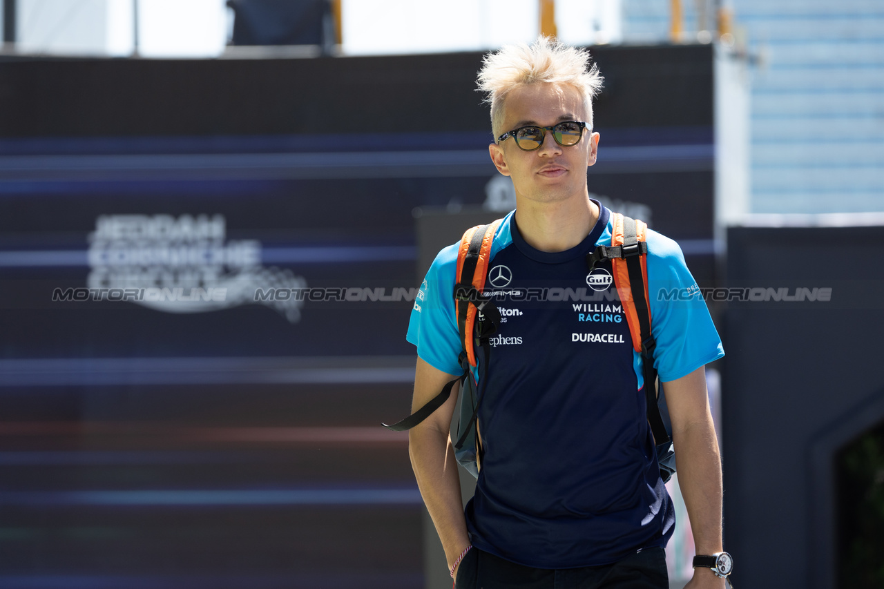 GP ARABIA SAUDITA, Alexander Albon (THA) Williams Racing.

16.03.2023. Formula 1 World Championship, Rd 2, Saudi Arabian Grand Prix, Jeddah, Saudi Arabia, Preparation Day.

- www.xpbimages.com, EMail: requests@xpbimages.com ¬© Copyright: Rew / XPB Images